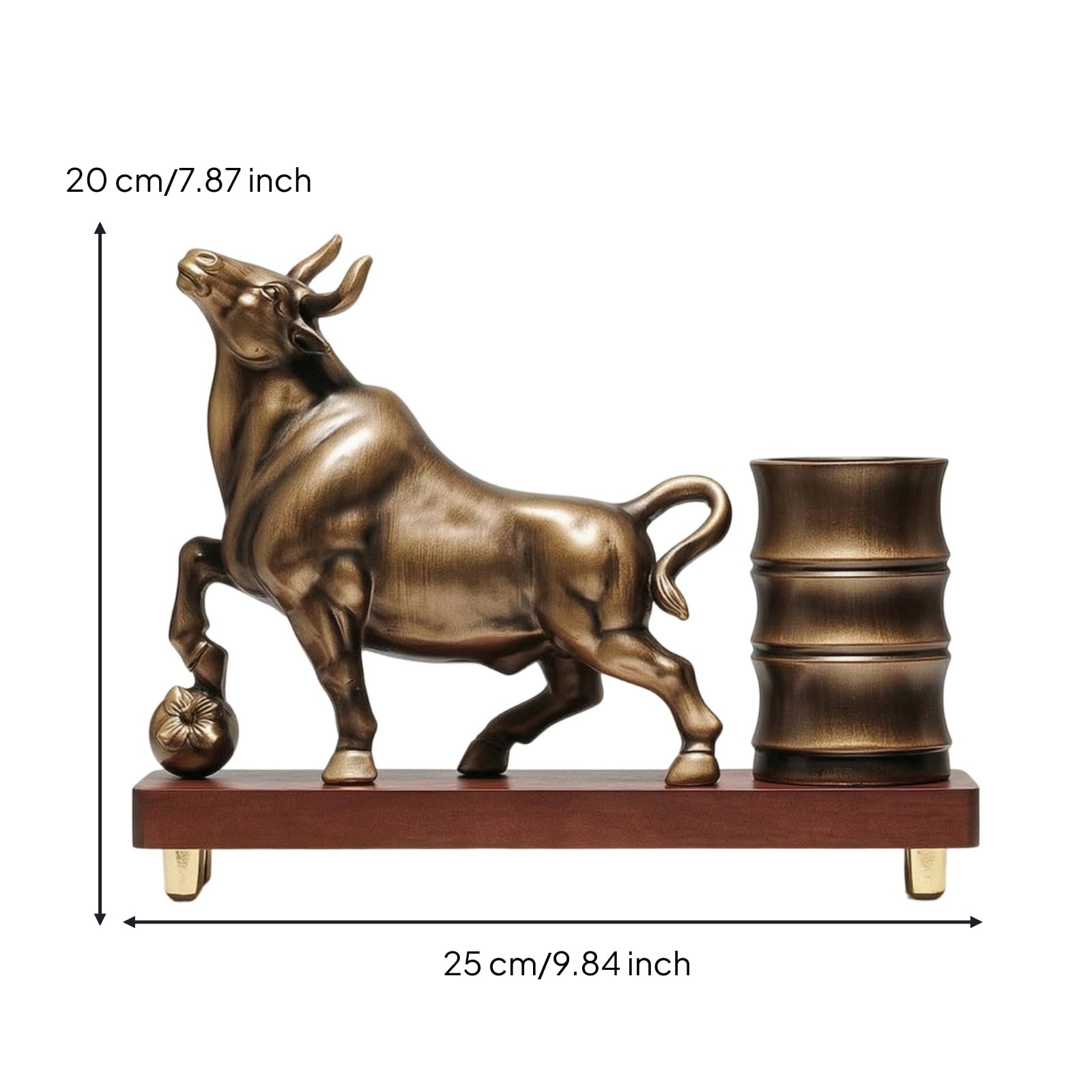 Stiftehalter mit Ochsefigur kompakt Ochsefigur stabil Schreibtisch-Organizer für Büro, color to 2