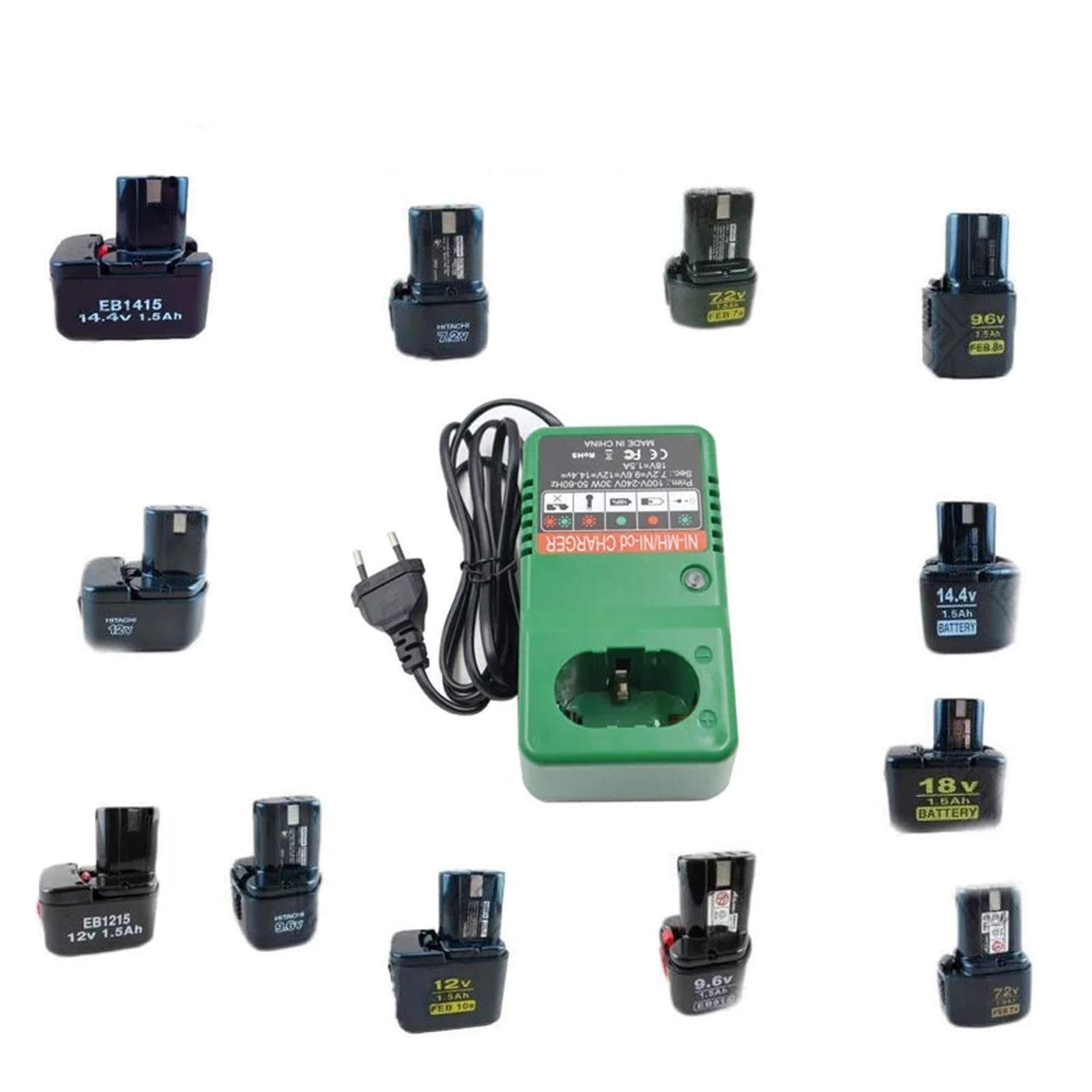 Caricabatteria Ni-cd Ni-hm UC14YFA EB712S, Compatibile Con Hitachi, | Cacciavite Trapano Elettrico A Batteria 7.2V 9.6V 12V 14.4V 18V UC14YFA EB712S EB912S EB12S(UK)