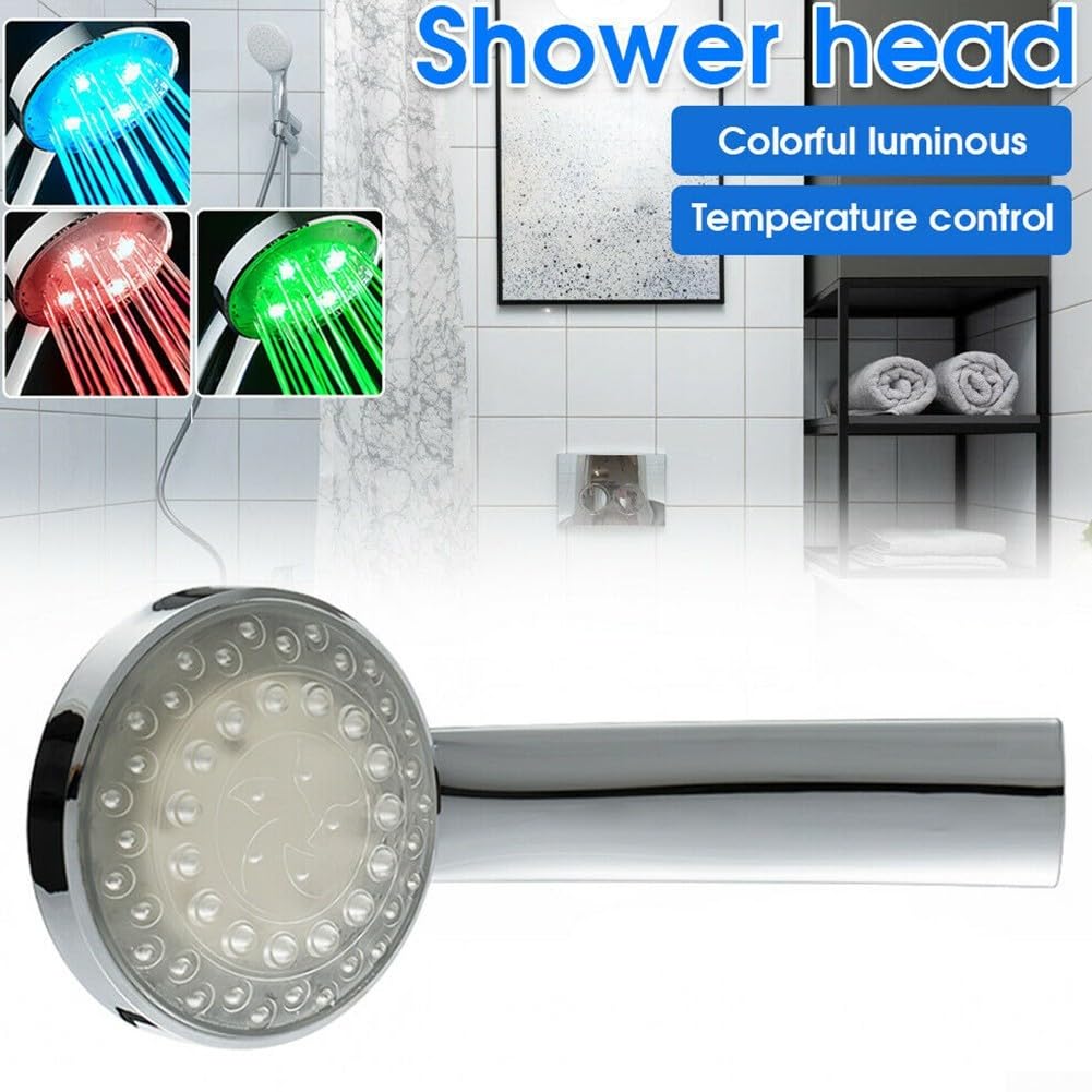 Soffione doccia energico con luce a LED che offre un'esperienza di bagno divertente attraverso i colori