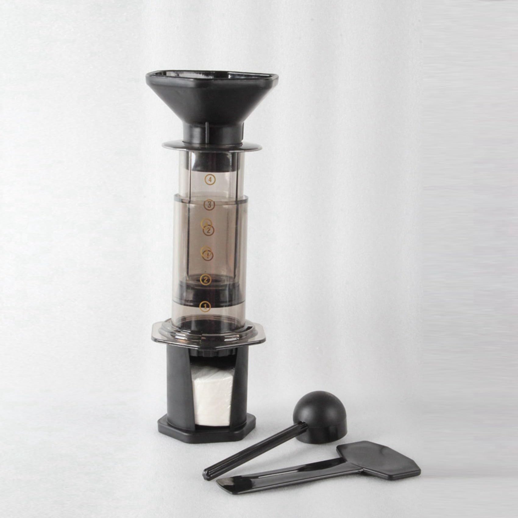 2 cafeteras portátiles para cafeteras francesas, prensadas a mano, filtro antigoteo para oficina, hogar, viajes, campamento, cafetera