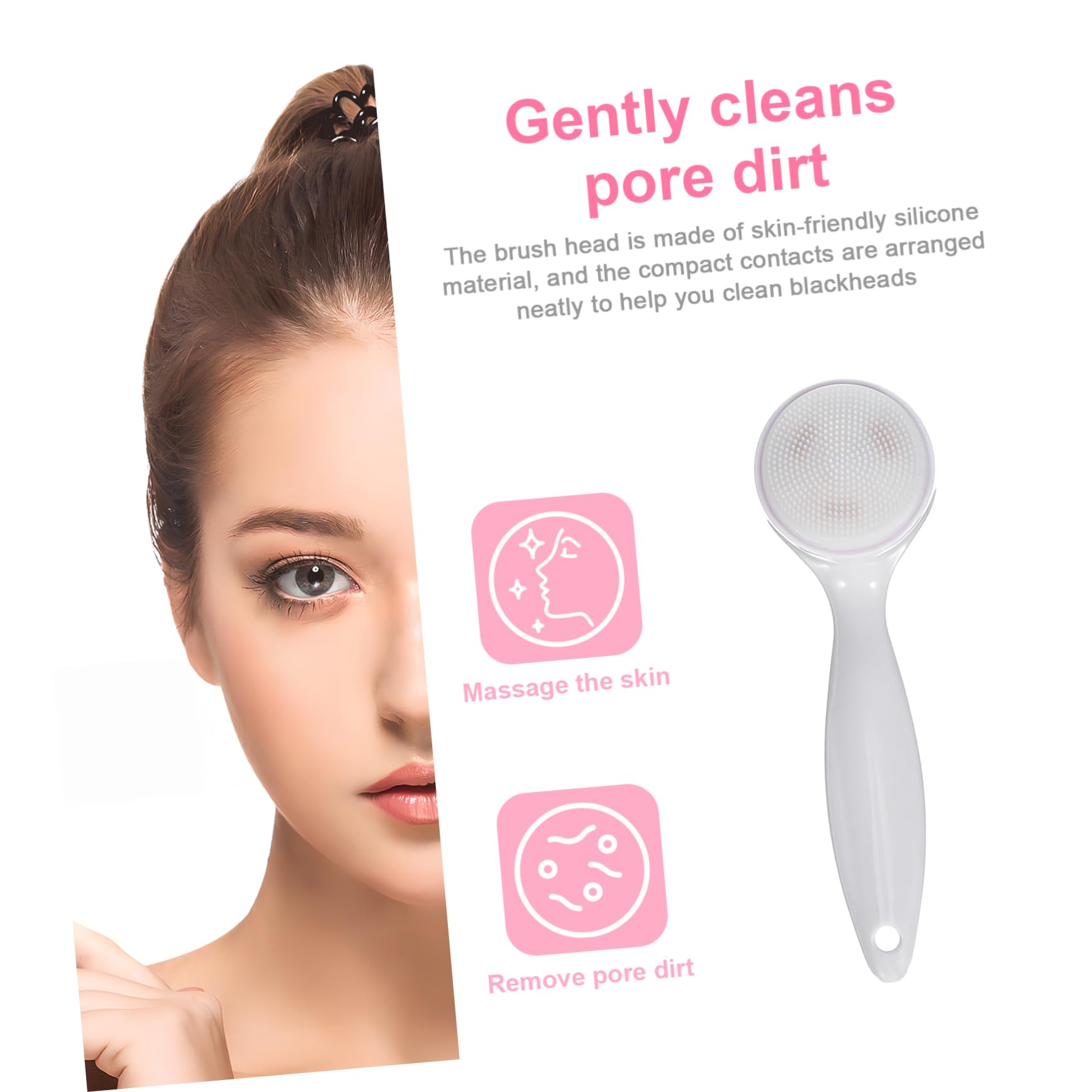 VICASKY 1 Facial Cleansing Exfoliating Brush Set Silicone Manual Face Scrubber