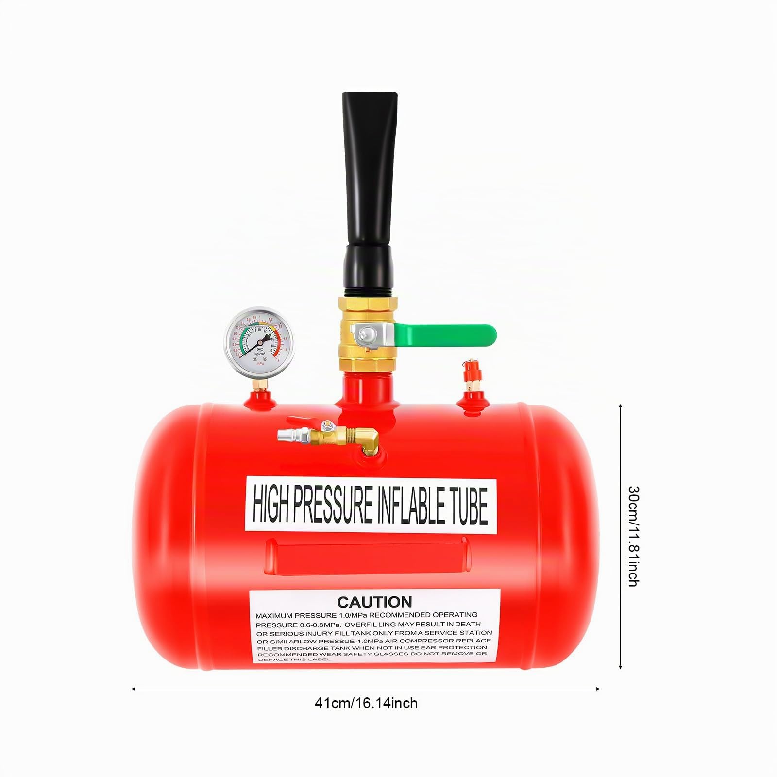 Reifen Booster 20L, Professioneller Druckluft aus Edelstahl Reifenfüller 10bar Reifenschockfüller Airbooster Luftkanone Befüllhilfe, für Auto, Motorrad, Fahrrad, PKW, LKW