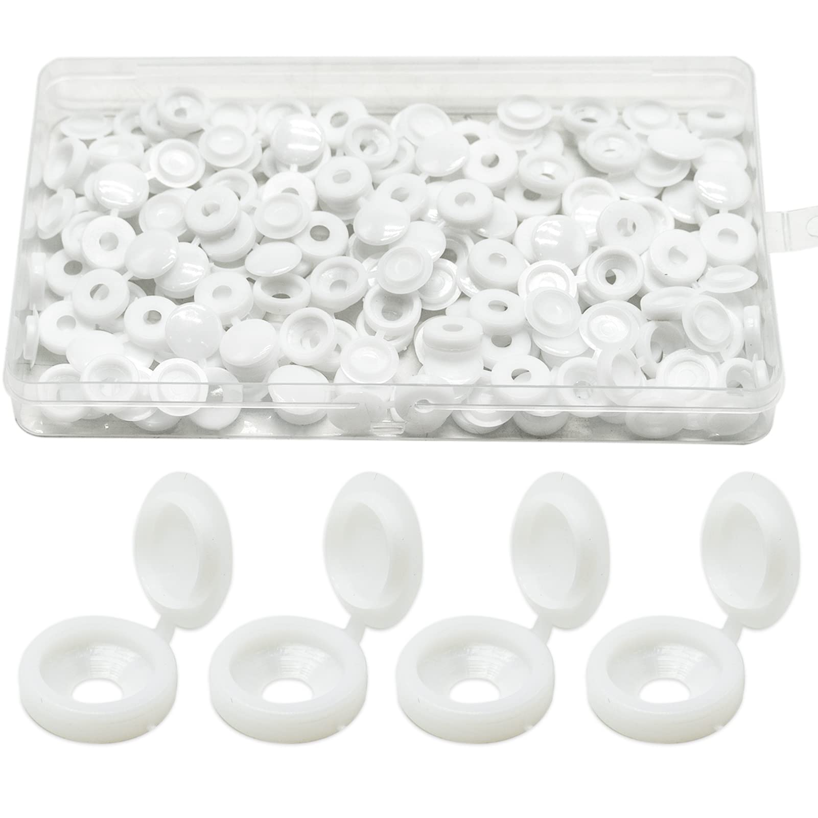 200 Coprivite A Cerniera Bianchi - Tappi Per Viti Per Mobili E Armadi - Foto 7