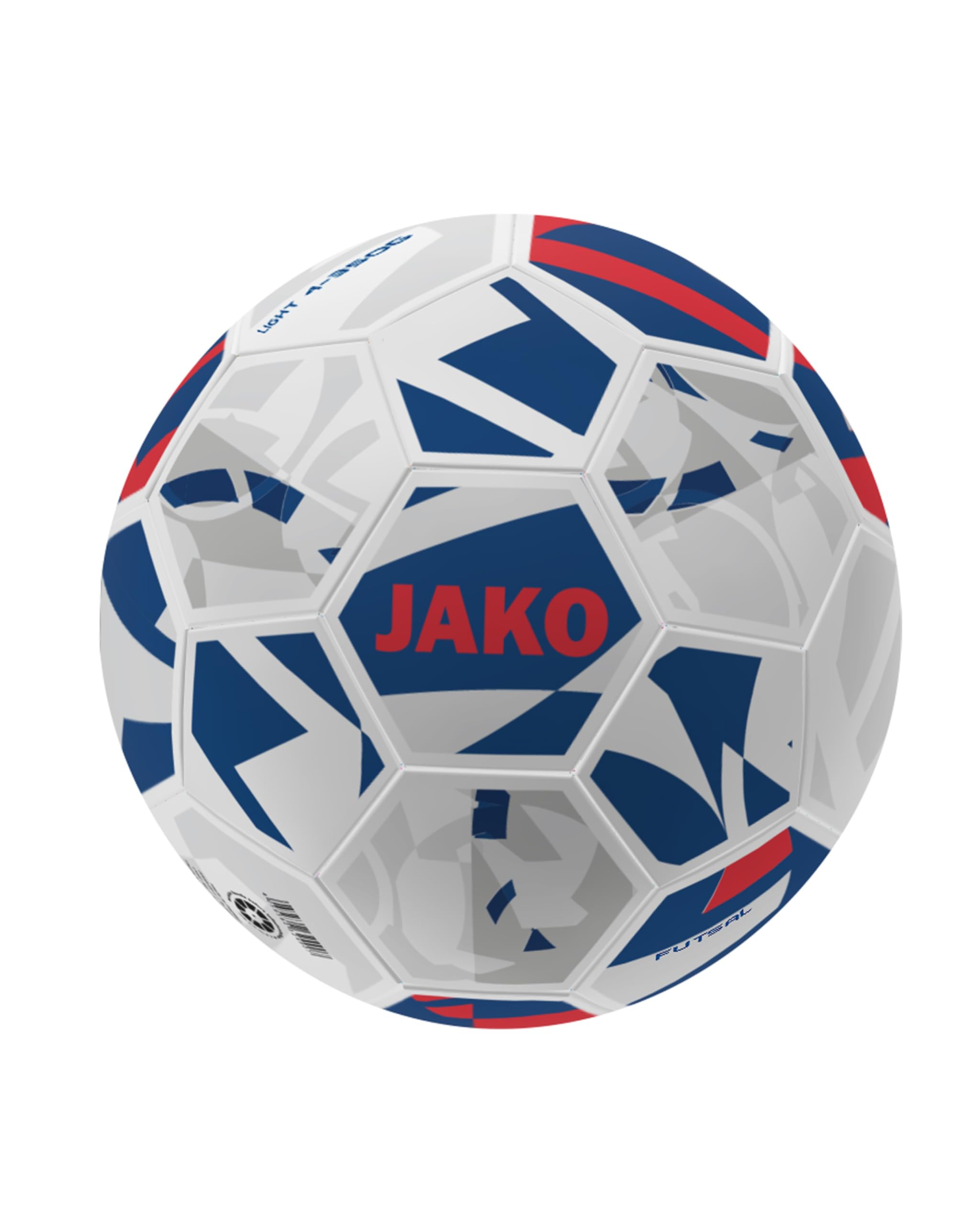 Jako Lightball Futsal, Blanc/Bleu Marine/Rouge, 4 (350 g)