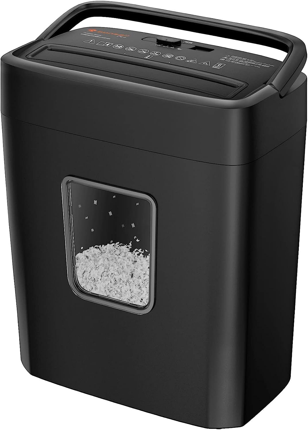 Bonsaii High Security Shredder 6 Sheets for Credit Cards Mail Paper Clips Household with 4.2 Gallon Trash C261-D