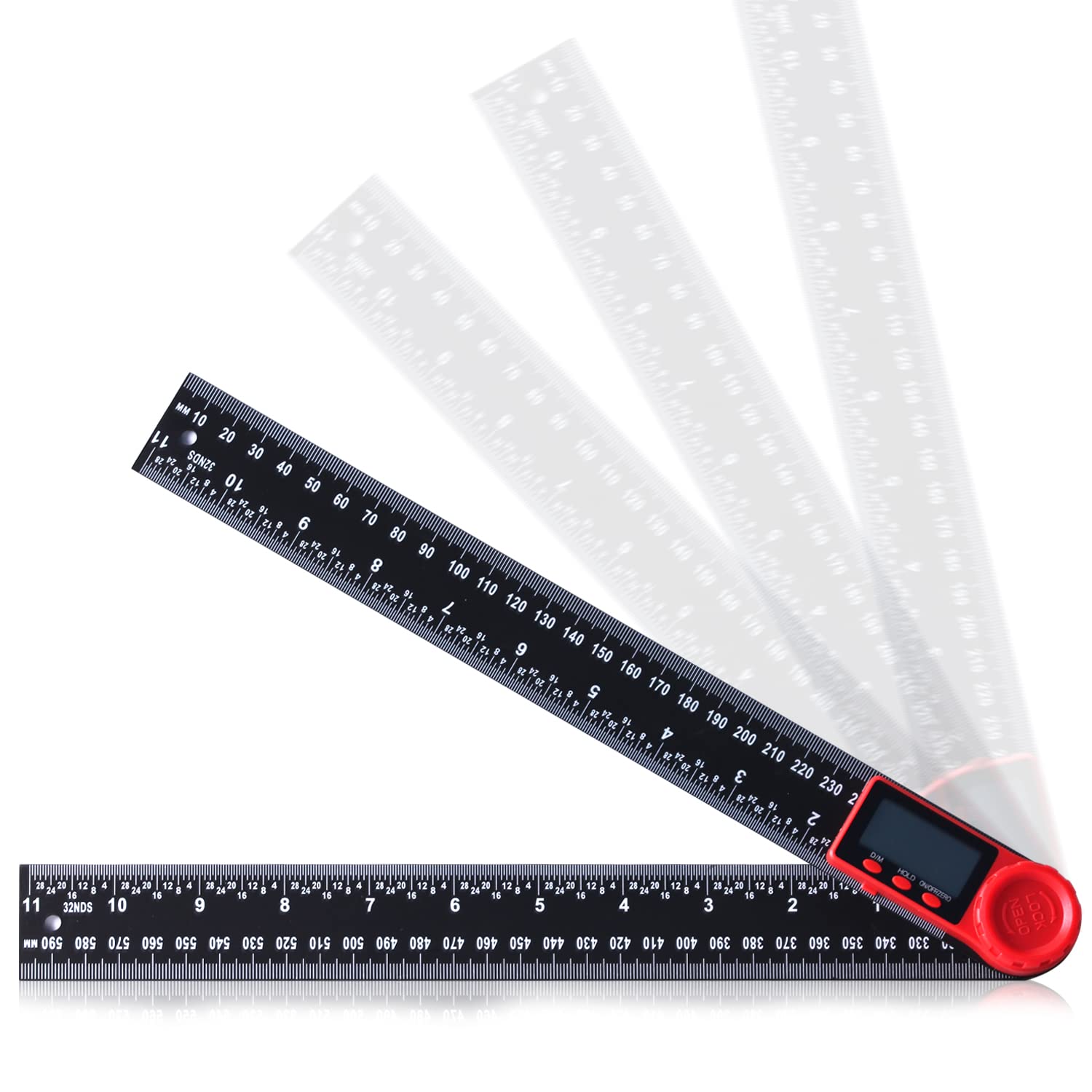 God's gift Y Digital Angle Finder, 360° Protractor Angle Measurement Tool, Electronic Angle Gauge Ruler Used for Woodworking Construction Repairing