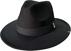 Chapéu Fedora Panamá Aveludado Feltro Macio com Faixa Aba Larga Estilo Qualidade Proteção UV Sol Praia Piscina Caminhada Blues Jazz Vintage Gusttavo Lima Máfia