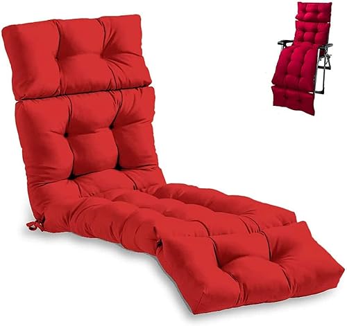 Cojines para sillas de patio, colchón reclinable para muebles de exterior, cojín de asiento suave acolchado con cubierta superior para jardín al