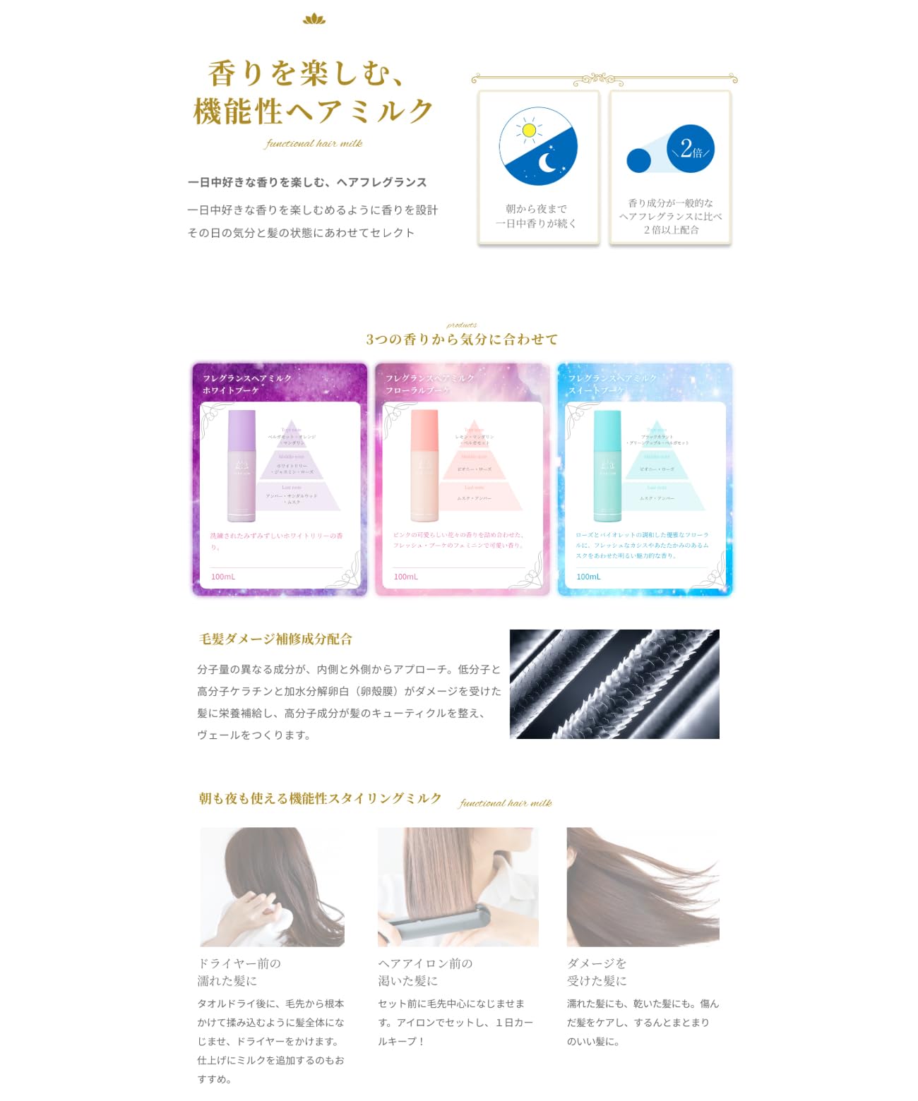 Amazon | TIAROOM（ティアルーム）フレグランスヘアミルク スイート