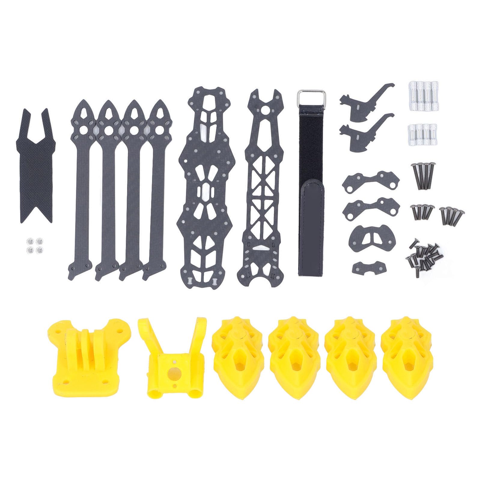 Telaio per Drone da Corsa RC da 7 Pollici 295 Mm, Kit Telaio per Drone da Corsa FPV in Fibra di Carbonio Compatibile con RF Kiss F3 F4 F7 (YELLOW