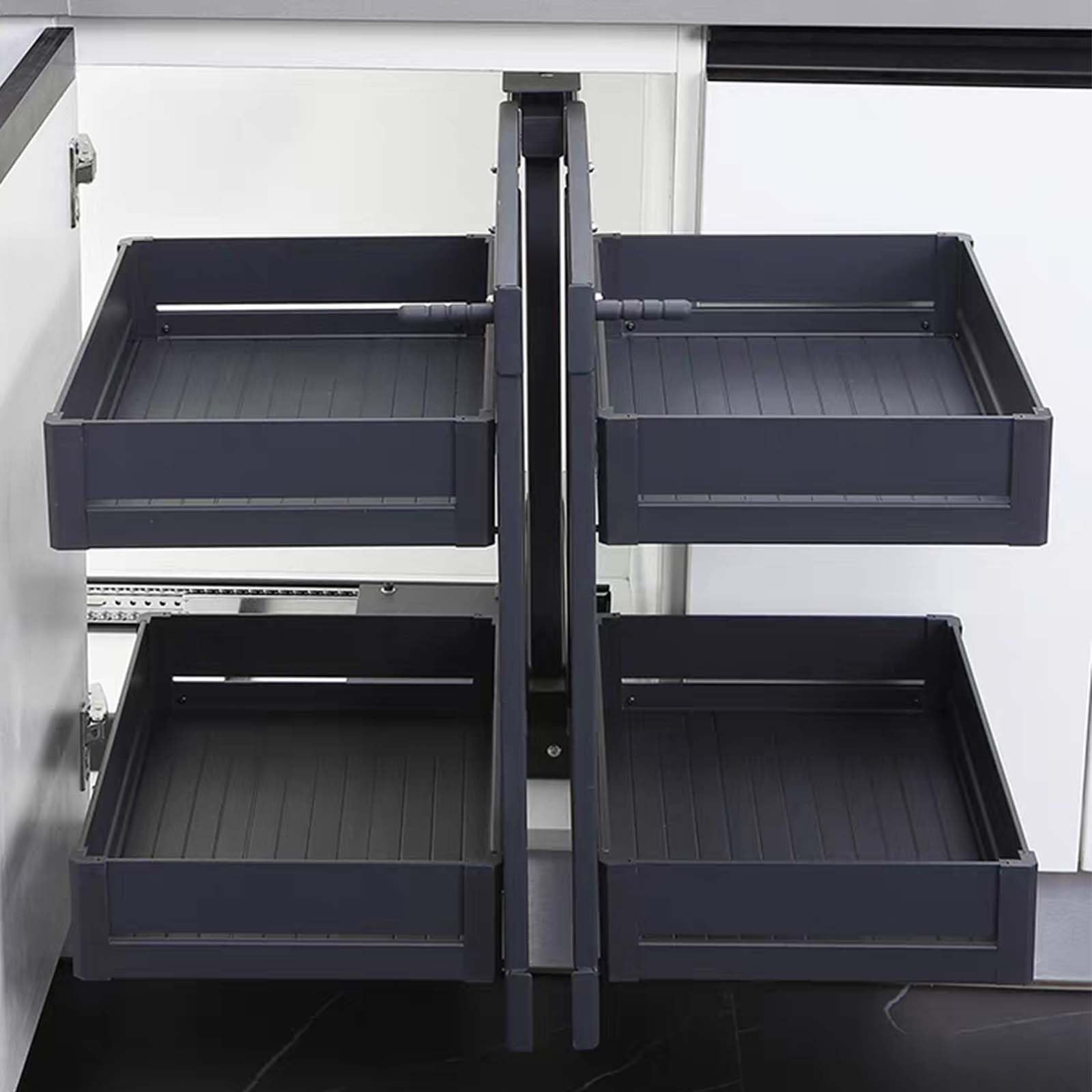 Organizzatore da cucina Organizzatore per armadietto estraibile per armadietto ad angolo cieco Organizzatore estraibile per carichi pesanti Ripiani estraibili per dispensa Organizzatore per angoli cie