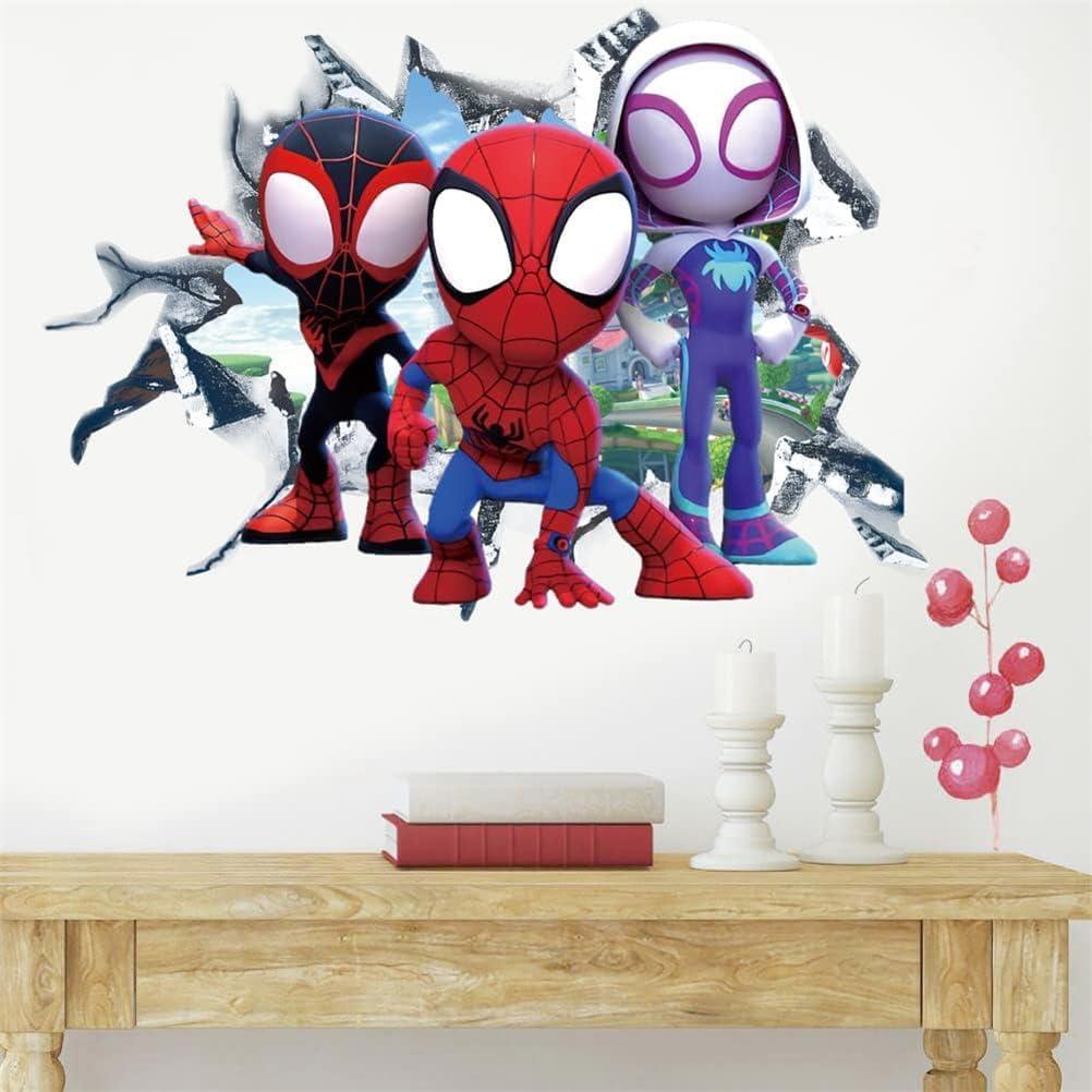 Anime Superhero Cartoon The Avengers Spiderman Hulk Wall Stickers