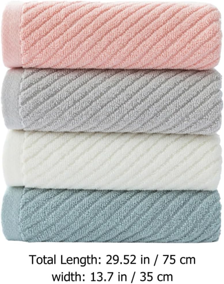 UPKOCH 4pcs Cotton Washcloths Quick-Drying and Water-Absorbent Supple Face Towels Soft and Sturdy for Hand Wiping and Travel Use Random Color
