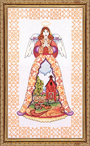 Tobin DW2812 14 Count Counted Cross Stitch Kit, 9 by 15-Inch, Autumn Angel-Jim Shore