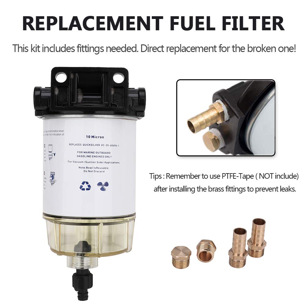 S3213 Marine Fuel Water Separator Filter 3/8 Inch NPT Port for Yamaha