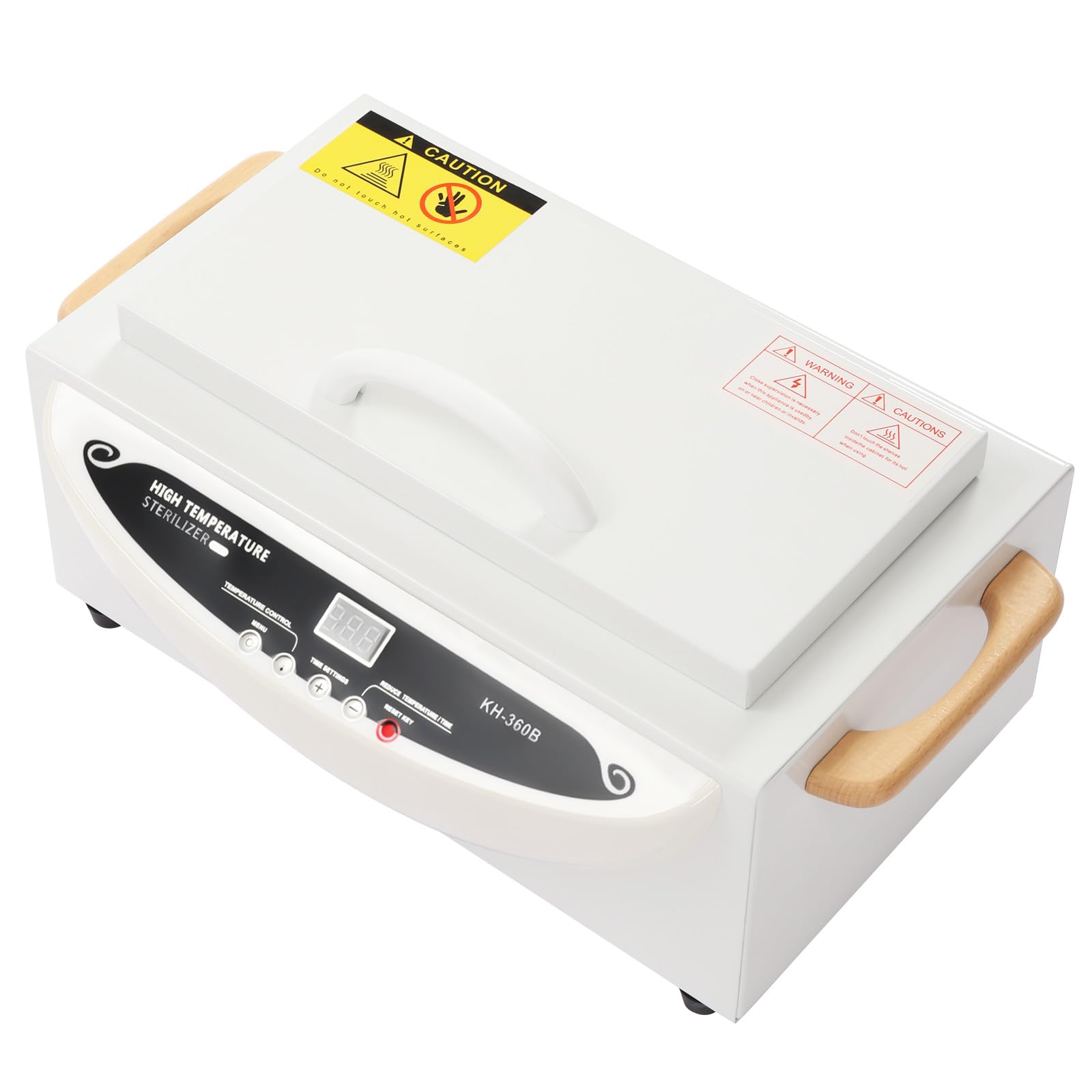 Esterilizador de aire caliente de 500 W, desinfección de calor seco a 250 °C, esterilizador de herramientas para uñas, con temporizador, para herramientas de uñas, recipiente de metal, herramientas de