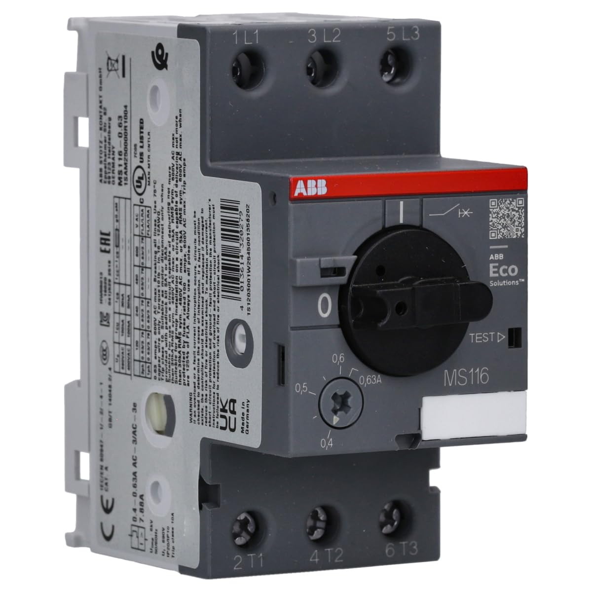 ABB composant de commande 1SAM250000R1004 MS116-0.63 démarreur moteur triphasé 3P