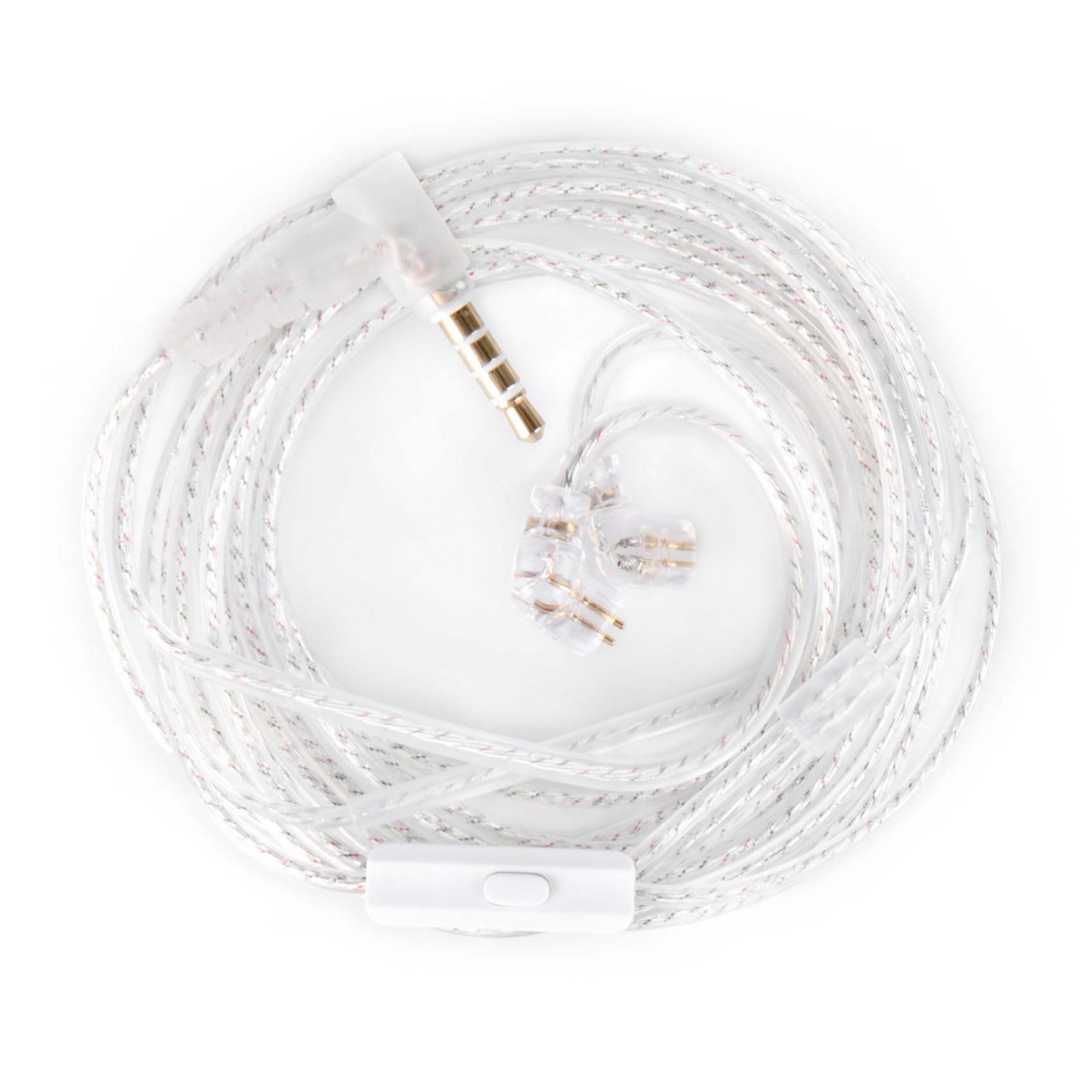 Yinyoo 16 Core Silver Plated Upgrade Earphone Cable, Upgraded 2PIN Detachable Earphone Cable Replacement Earphone Wire 3.5mm Plug for KZ ZST AS10 TRN V80 V90 CCA C10 C16 — view 37