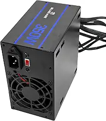 Fonte de Alimentação ATX para PC 350W Bivolt Silencioso e Ventoinha 80mm - Preto