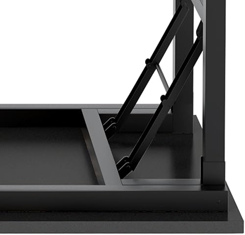 Miniatura 5 de SDHYL Escritorio plegable, escritorio plegable de 60 pulgadas sin montaje para espacios pequeños, escritorio de computadora resistente, escritorios