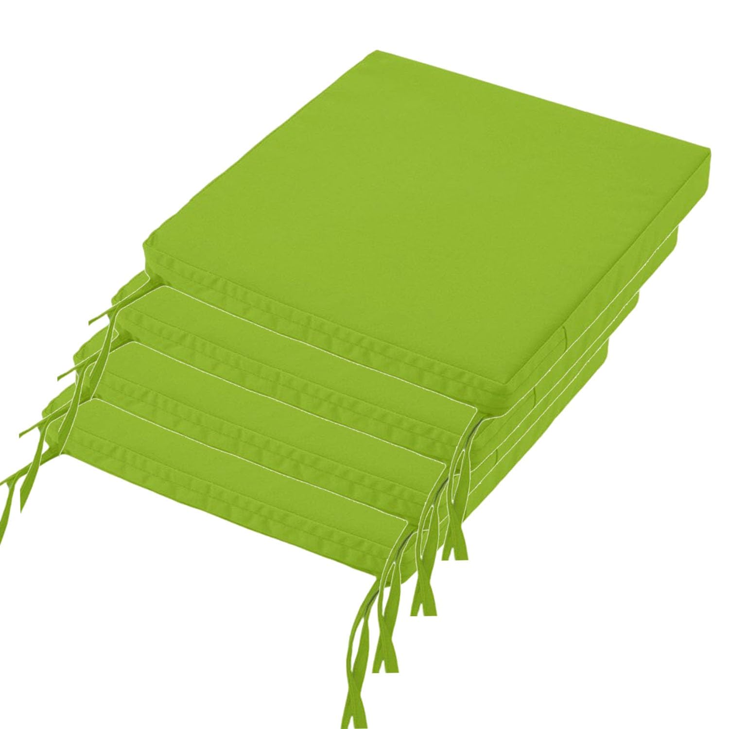 1/2/4 Stück Sitzkissen/Stuhlkissen Outdoor Sitzpolster 35x35/40×40/45×45/50×50cm, Wasserdicht für Gartenmöbel Terrassenstuhlkissen Esszimmerstuhl Stuhlauflage(Fruchtgrün,45x45x5cm4pcs)