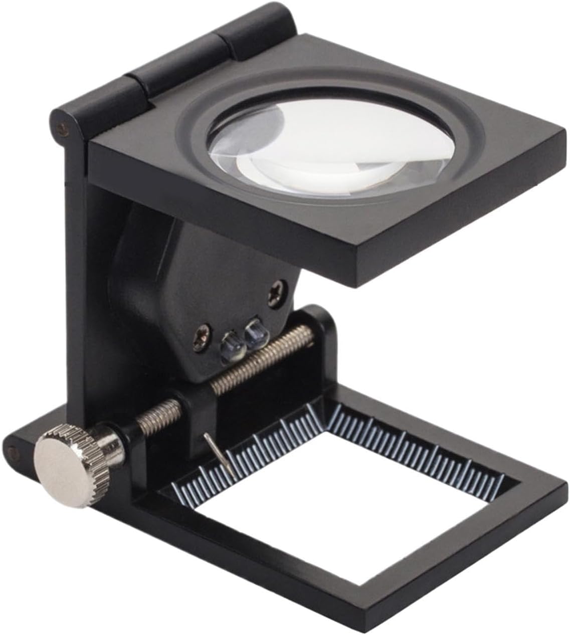 Lente d’ingrandimento pieghevole Generico – Strumento per lenti portatile da 3 pollici | Lente d’ingrandimento in vetro ottico in lega – Luce incorporata con ingrandimento 10x per riparazione orologi gioielli, lettura, hobby elettronici