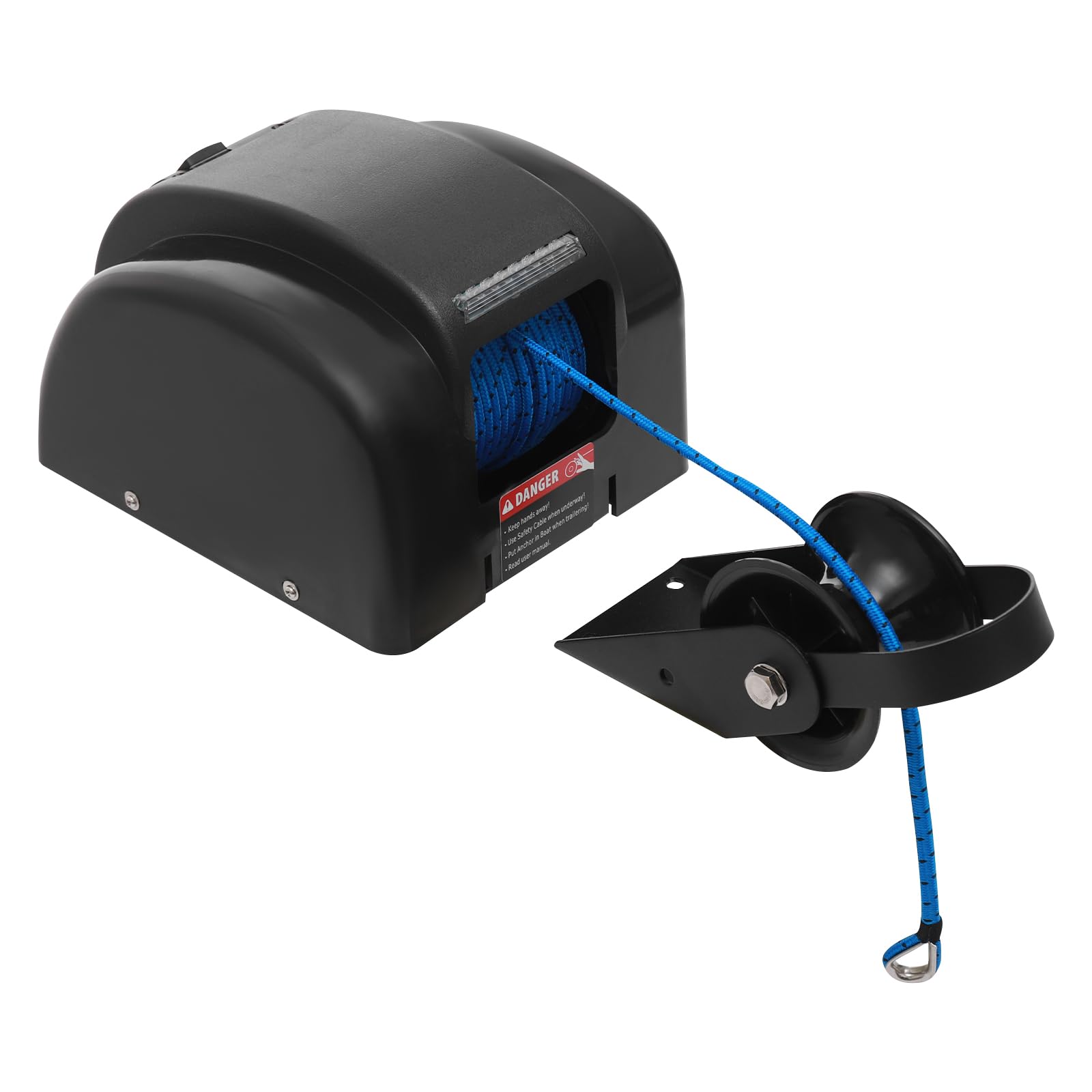 45 LBS Electric Anchor Winch, Electric Marine Anchor Winch, Heavy Duty Boat Winch with Remote Control, 12V Saltwater Electric Anchor Winch for 24ft