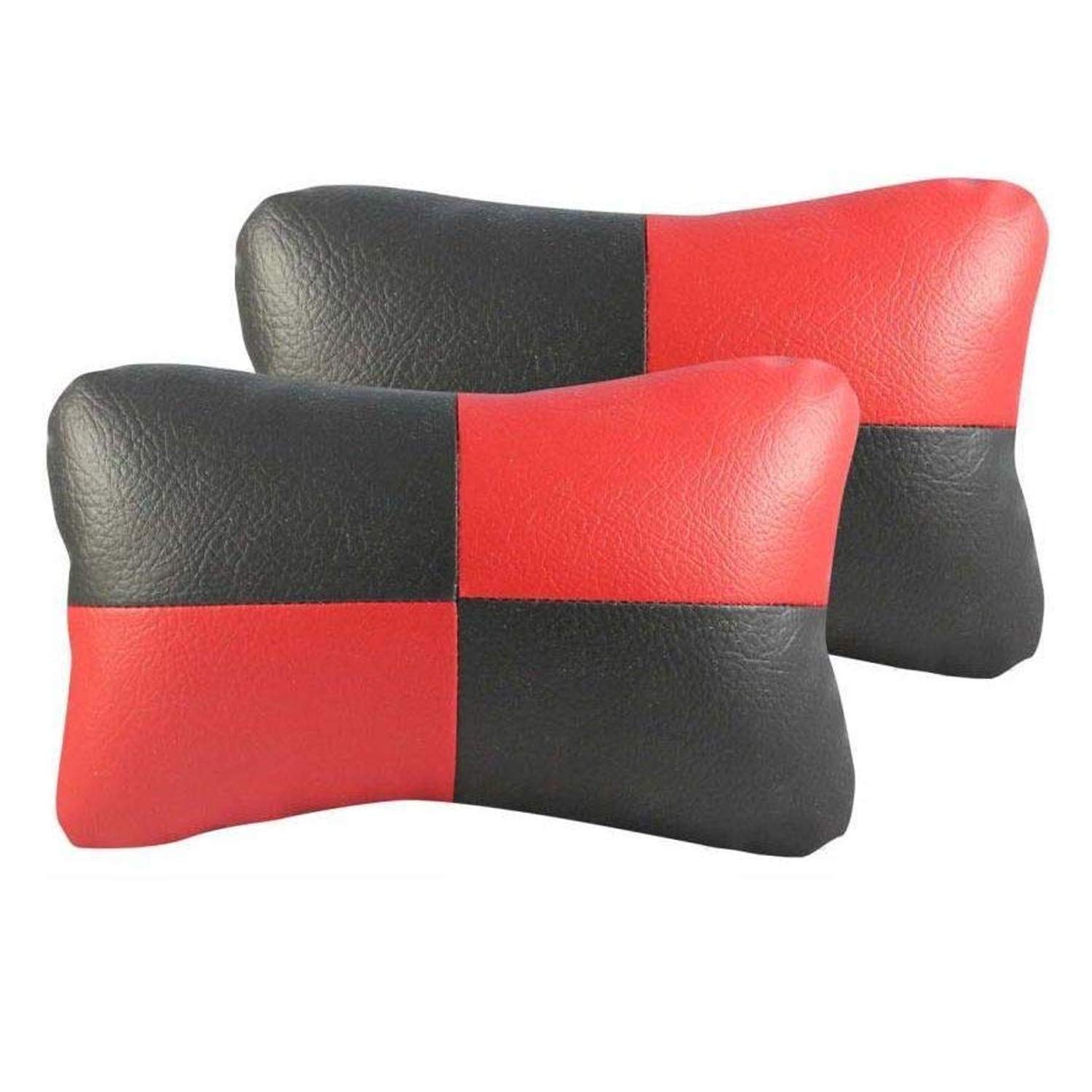 SEMAPHORE Auto Head Neck Rest Cushion Relax Neck Support Headrest Comfortable Soft Pillows for Travel Car Seat & Home(BLACK/RED) For Hyundai Kona