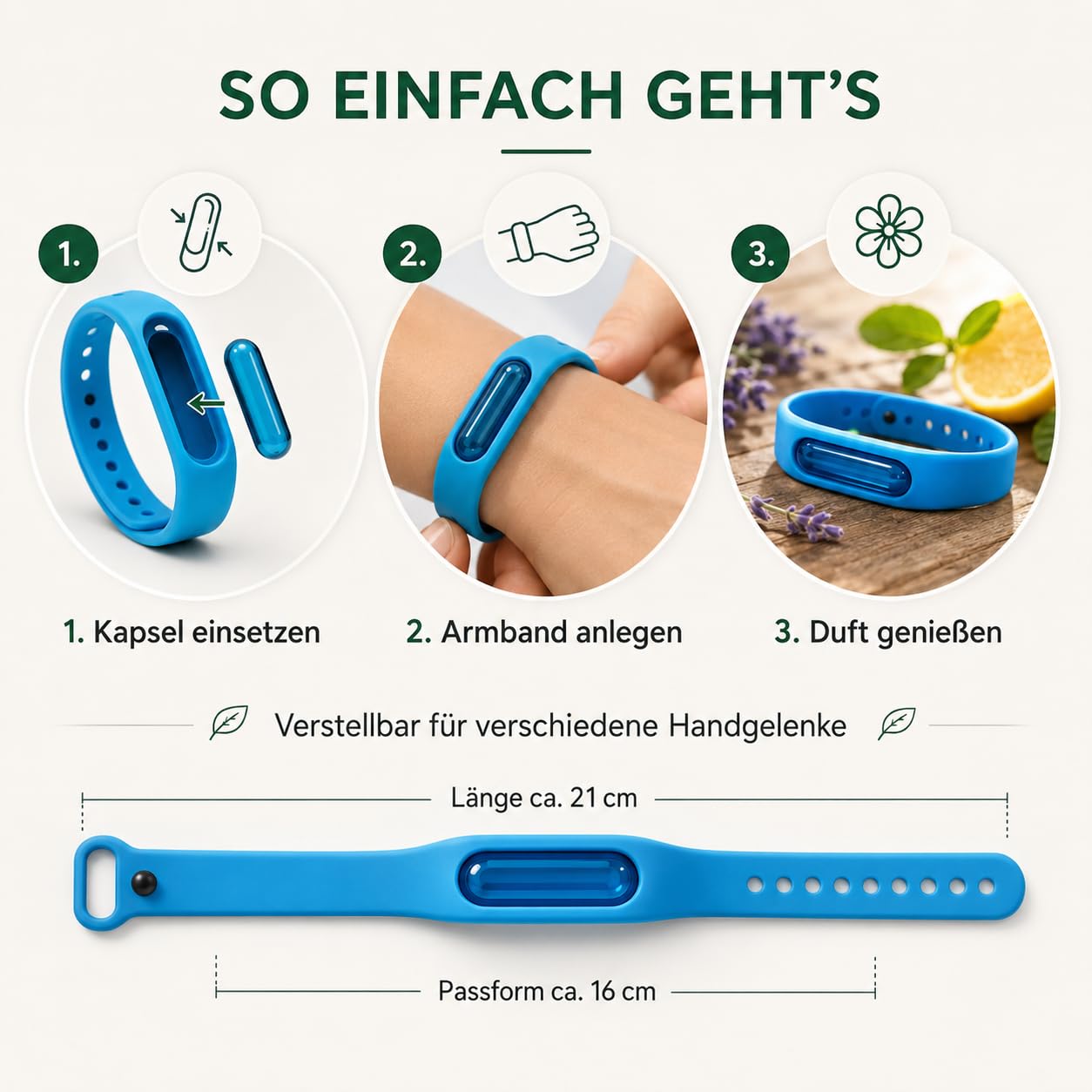 Bronoir Mücken-Abwehrband,Kinder & Erwachsene Verstellbares Silikon Abwehrband Wasserdicht für Camping Outdoor (5 stück)