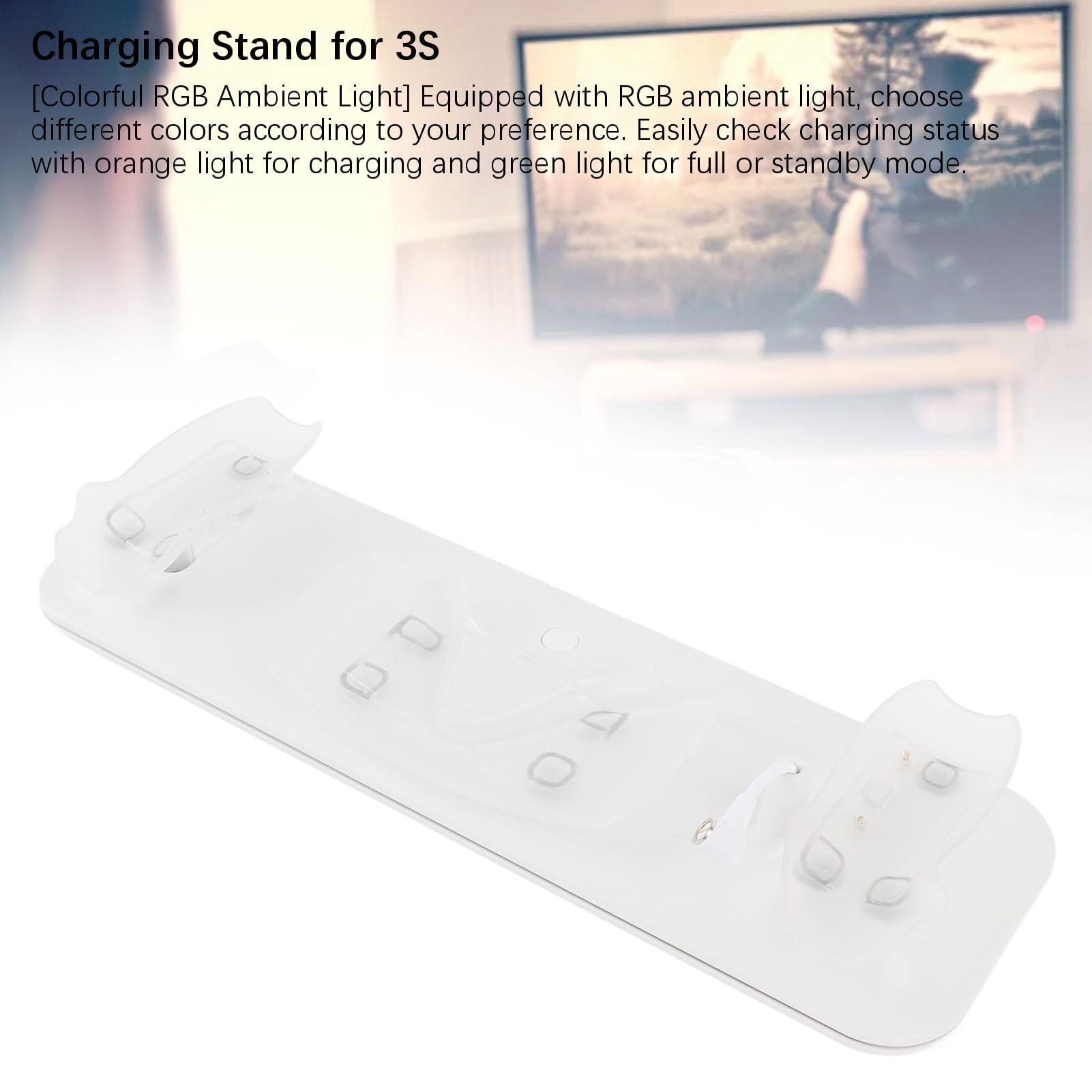EMUKOEP Dock di Ricarica per Visore e Controller VR Forte Supporto di Ricarica Rapido Magnetico per 3 3S