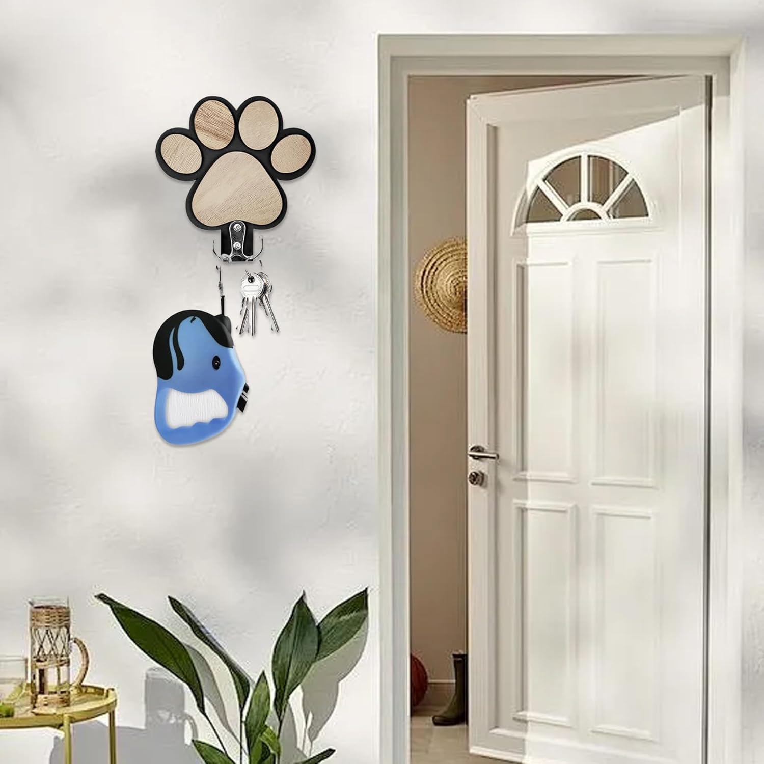 2 Piezas Perchero para Perros con Ganchos Madera Porta Pared para Correas Soporte Para Guardar Correas, Collares Y Llaveros De Perro; Ideal Para Los Amantes De Los Perros