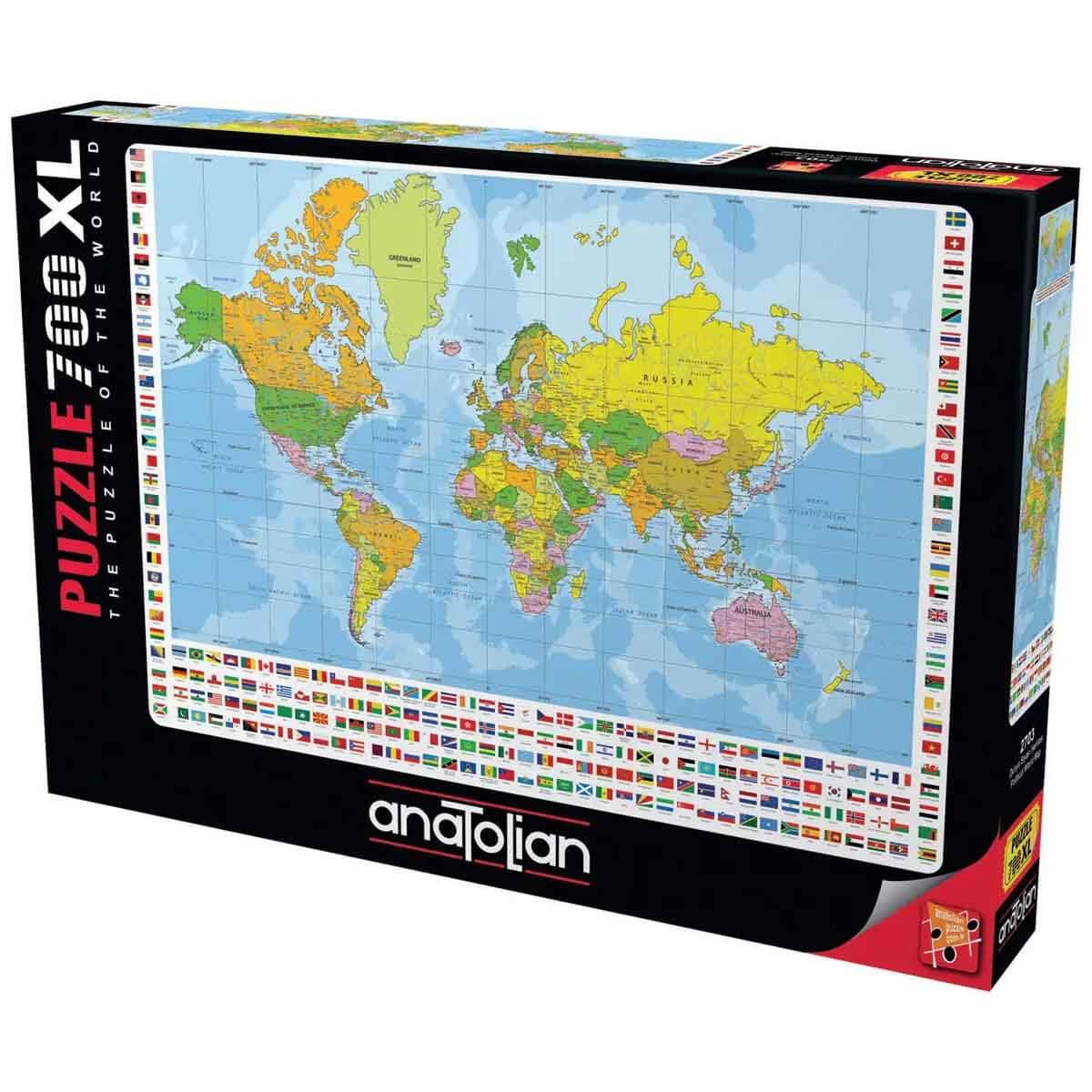 Amazon.com: Anatolian Puzzle - World Political Map, 700 Piece