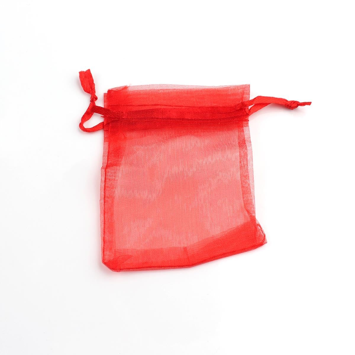 Sacchetti regalo in organza rosa, 50 pezzi, 7 x 9 cm, piccoli
