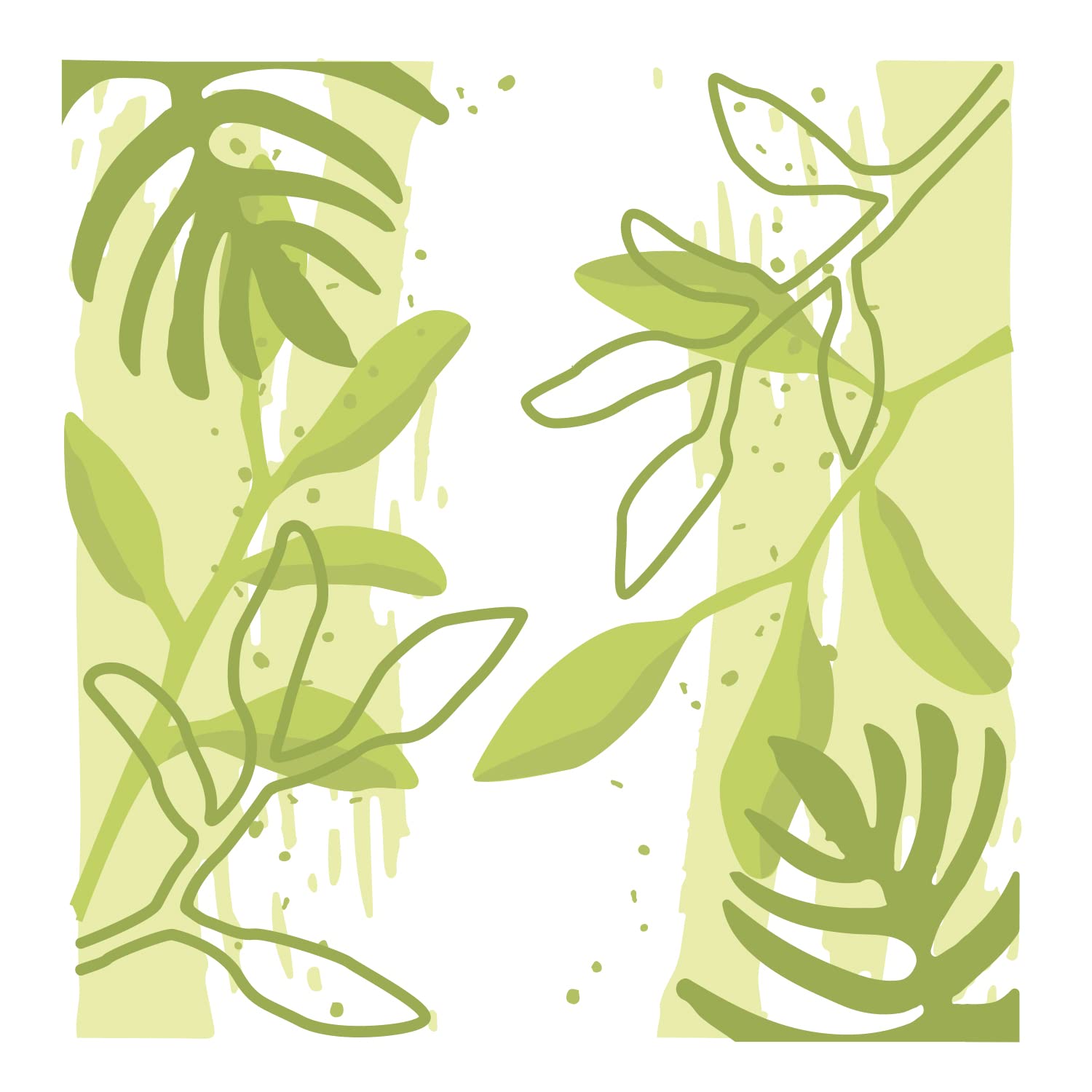 Sizzix Layered Stencils 4PK Watercolor Leaves by Olivia Rose, One Size