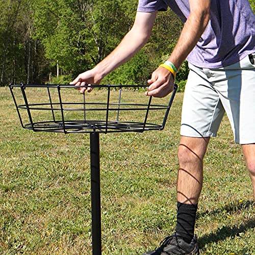 image for MVP Disc Sports Black Hole Pro 24-Chain Portable Disc Golf Basket Targ