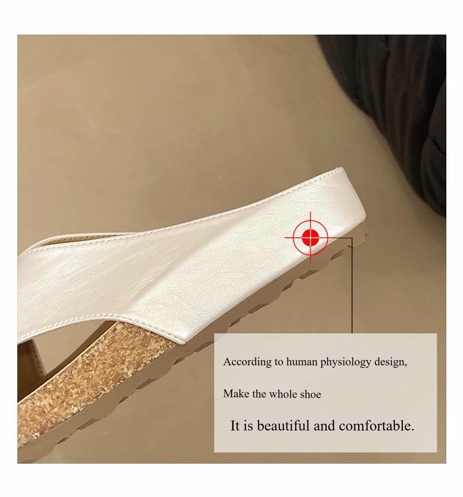 Donna Pantofole Sollette da A Sola con Chiusa Donna, Comodi Indossare Gonne, Bellissimo Argento-bianco-38
