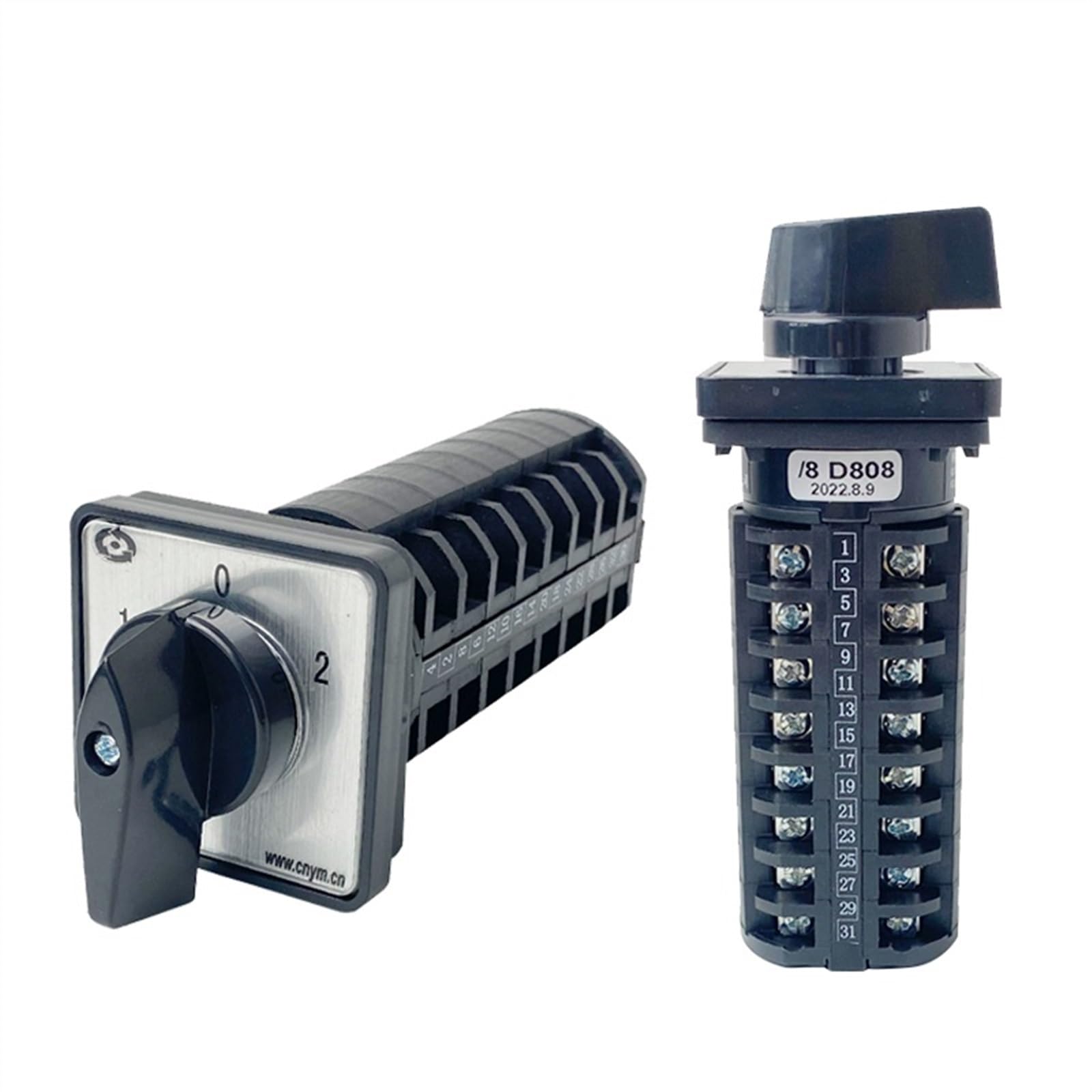 Interruptor de leva LW8-10/8 D808 tres posiciones ocho secciones ocho cables fuente de alimentación de doble voltaje conmutación de circuito de Motor 10A
