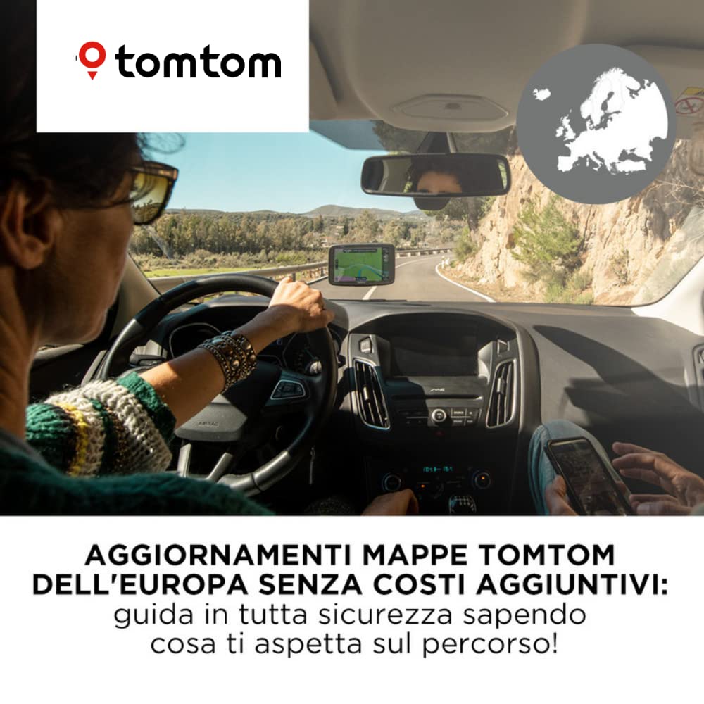 TomTom GPS GO Essential - 5 Pouces, Évitez des embouteillages grâce à TomTom trafic, mises à Jour des Cartes Europe, mises à Jour Via Wi-FI (Reconditionné)