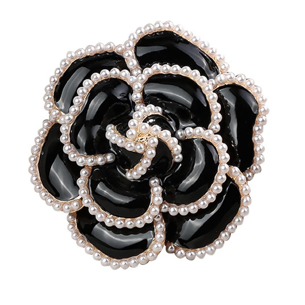 Floral Unisex Brooch Pin for Women & Men - Stylish Black Flower Design, Perfect as Saree Brooch for Women, Brooch Pins for Formal Events, Accessories for Every Outfit (Pink & White) (B0CT8TTGT5) Amazon Price History, Amazon Price Tracker