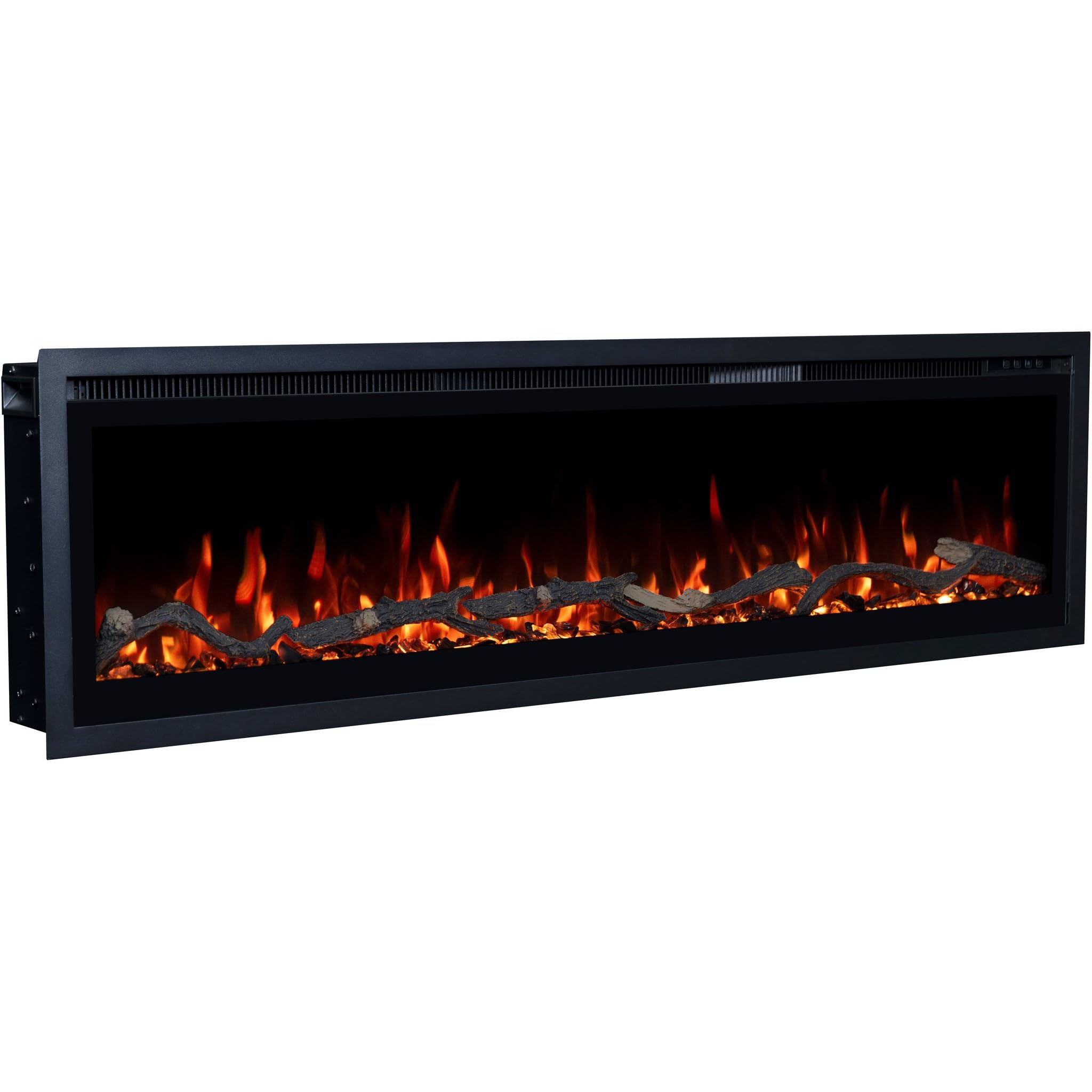 Regal 106 - Chimenea eléctrica de pared de alta calidad, 106 x 35 x 12 cm, chimenea LED con calefacción 900/1800 W