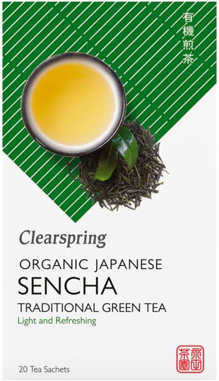 WHOLEFOODS Organic Sencha Green Tea Bags - Box 20x2g (Pack of 6)