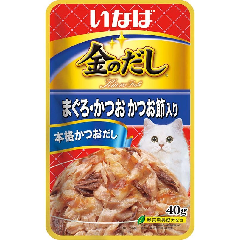 お得なまとめ買い！　金のだし　パウチ　キャットフード Amazon.co.jp: （まとめ買い）いなばペットフード 金のだしパウチ