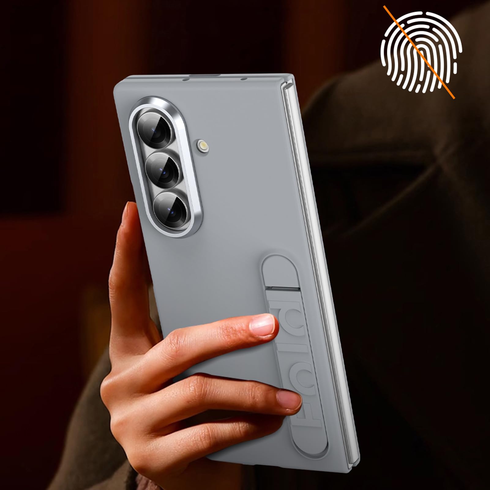 Cover per Samsung Galaxy Z Fold 8 Ultra, Pieghevole Cavalletto | Proteggi Schermo Resistente ai Graffi Fotocamera Guscio Anti Ingiallimento Leggero PC Copertura,Argento,Fold 8 Ultra