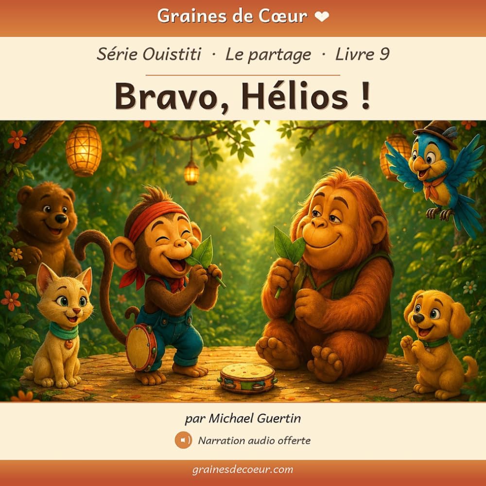 Bravo, Hélios !: Une histoire de partage avec Ouistiti (Graines de Cœur — Ouistiti)