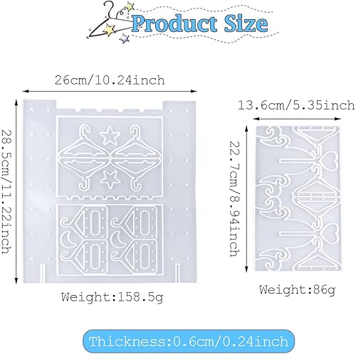 Miniatura 4 de Zayookey Organizador de joyas de silicona, moldes de resina, soporte para aretes, soporte de exhibición de joyas, moldes de silicona, mini perchero