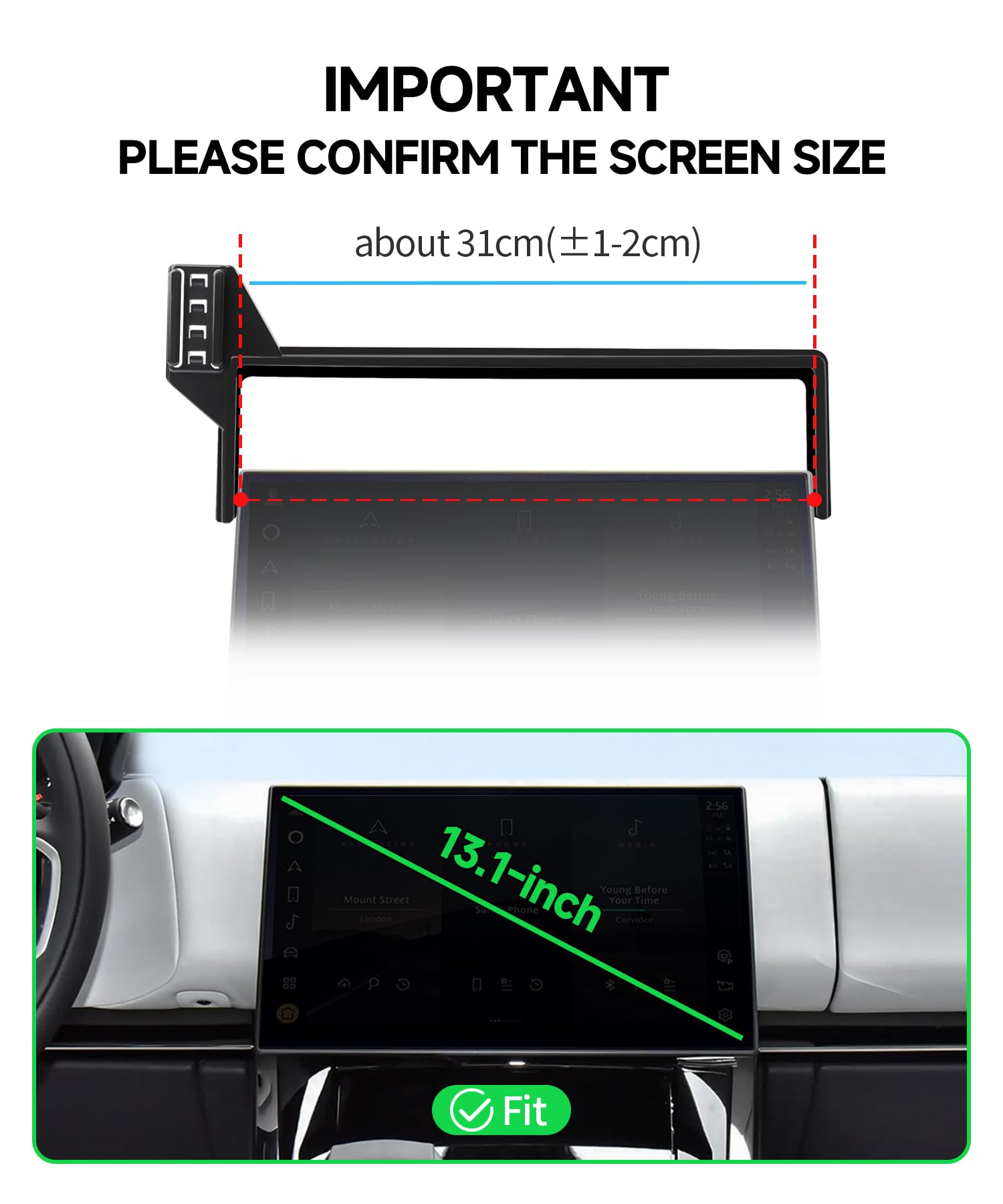 Qi2.2 Max 25W Fast Wireless Car Charger Phone Holder per Land Rover Range Rover/Range Rover Sport 2023-2026 Schermo da 13,1 pollici, supporto magnetico per telefono compatibile con MagSafe