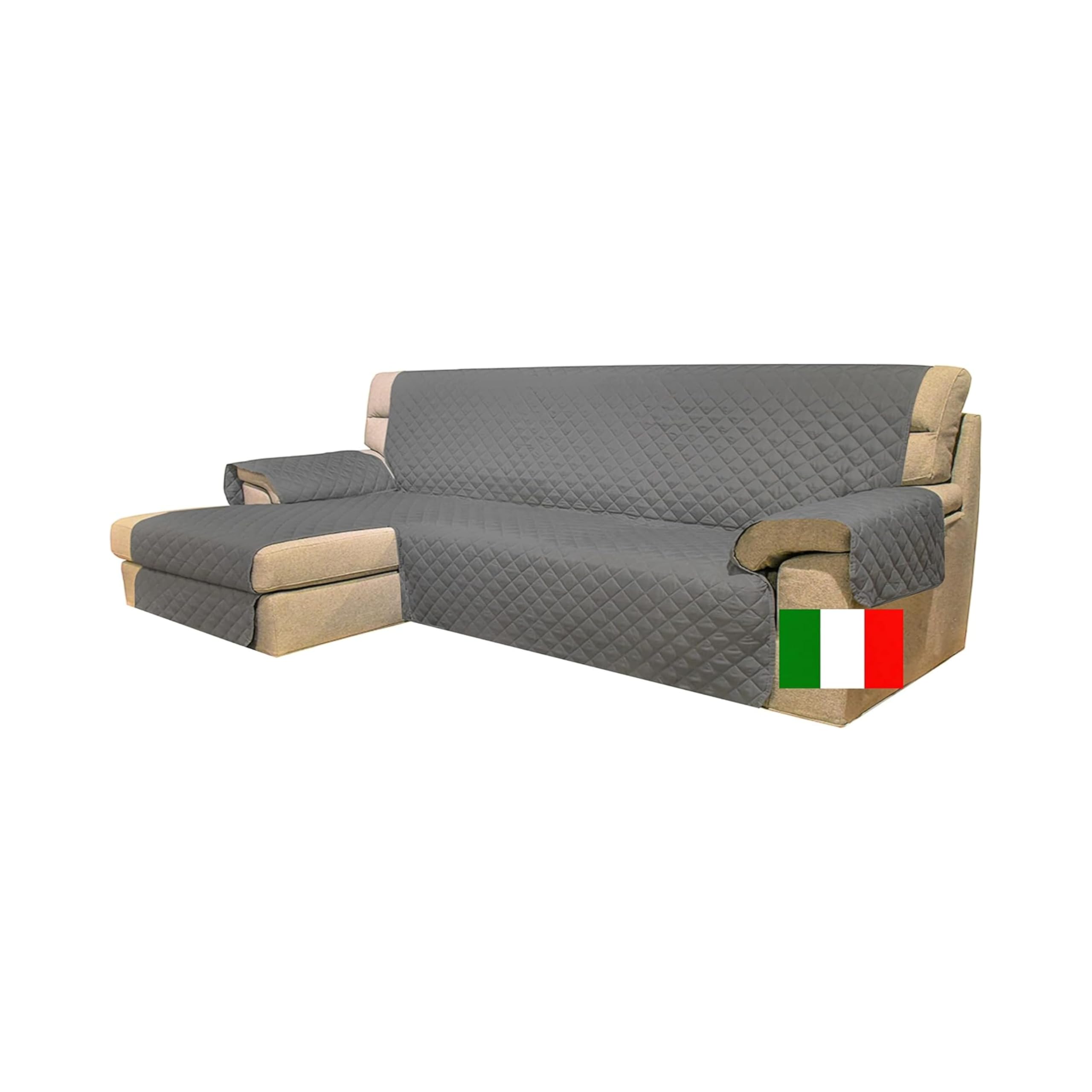 Moonange - Copridivano 2 posti con Penisola - Seduta 200 cm - Copridivano Impermeabile - Copridivano Angolare - Antiscivolo - Antimacchia - Reversibile - Antigraffio - Antipelo - Grigio Scuro