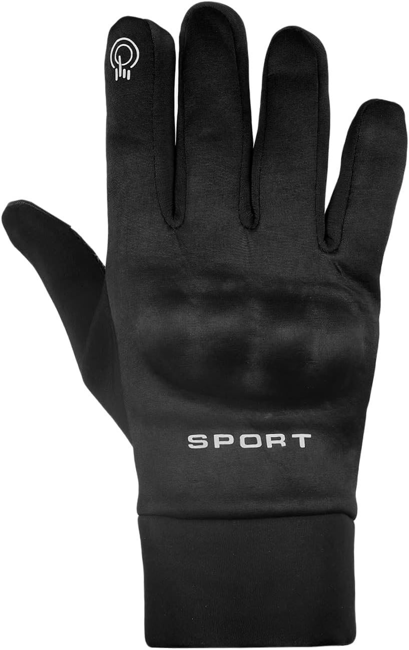 ZaySoo Neoprene Full Hand Gloves for Men Bike Riding, Anti-Sweat Breathable for Hiking,Cyclling,Travelling,Camping, Motorcycle - Black, Cycling