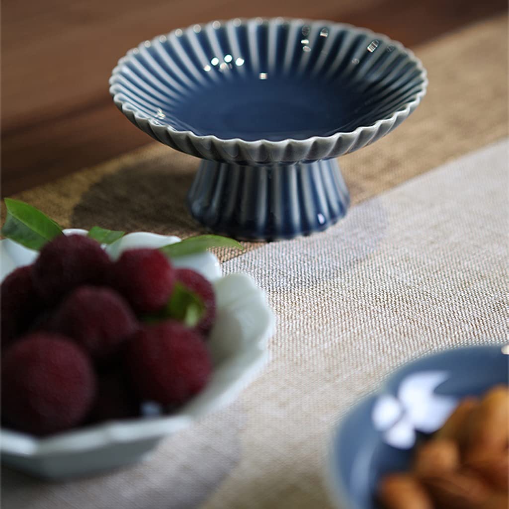 Bols à Fruits Bol à Fruits En Céramique, Bol Sur Pied Décoratif, Plateau à Fruits Décoré For Comptoir De Cuisine Et Table à Manger, Bol à Pain Et à