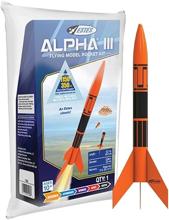 Estes Alpha III,Orange, Black